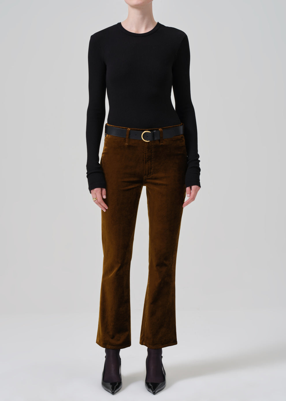 Citizens of Humanity Isola Cropped Velvet Trouser