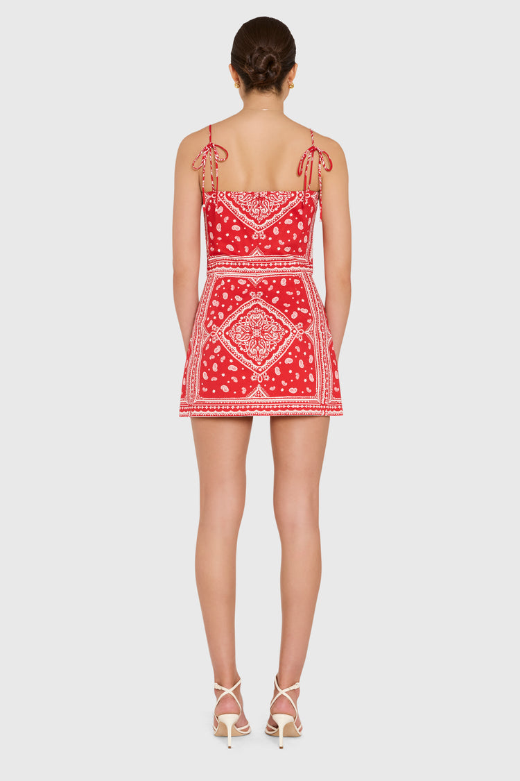 Avani Romper Red Montana Print