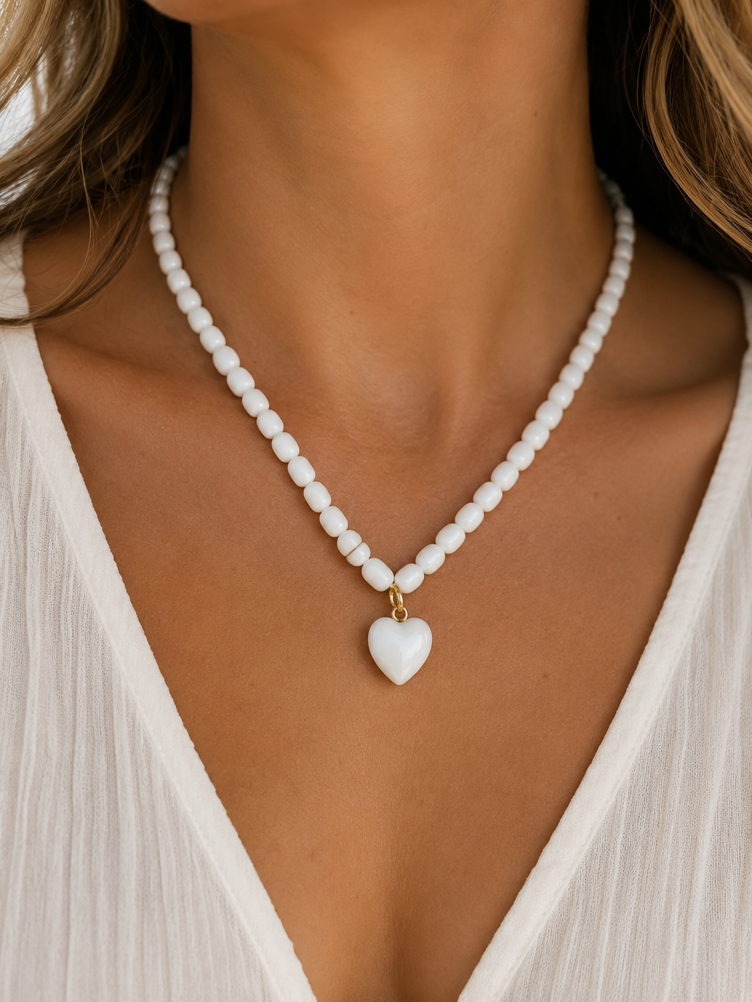 Tyler Necklace - White