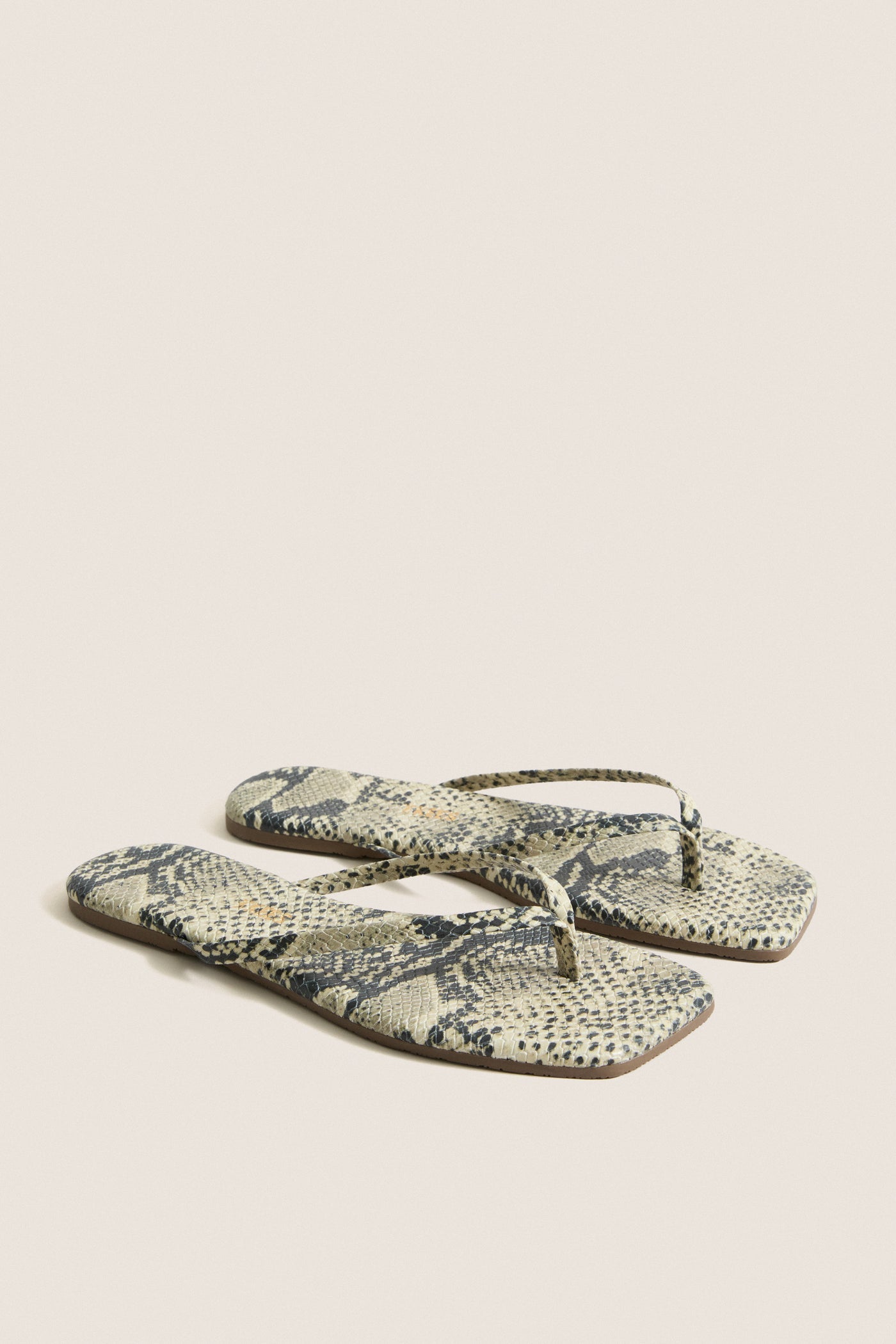 Tkees Snakeskin Square Toe Flip Flop