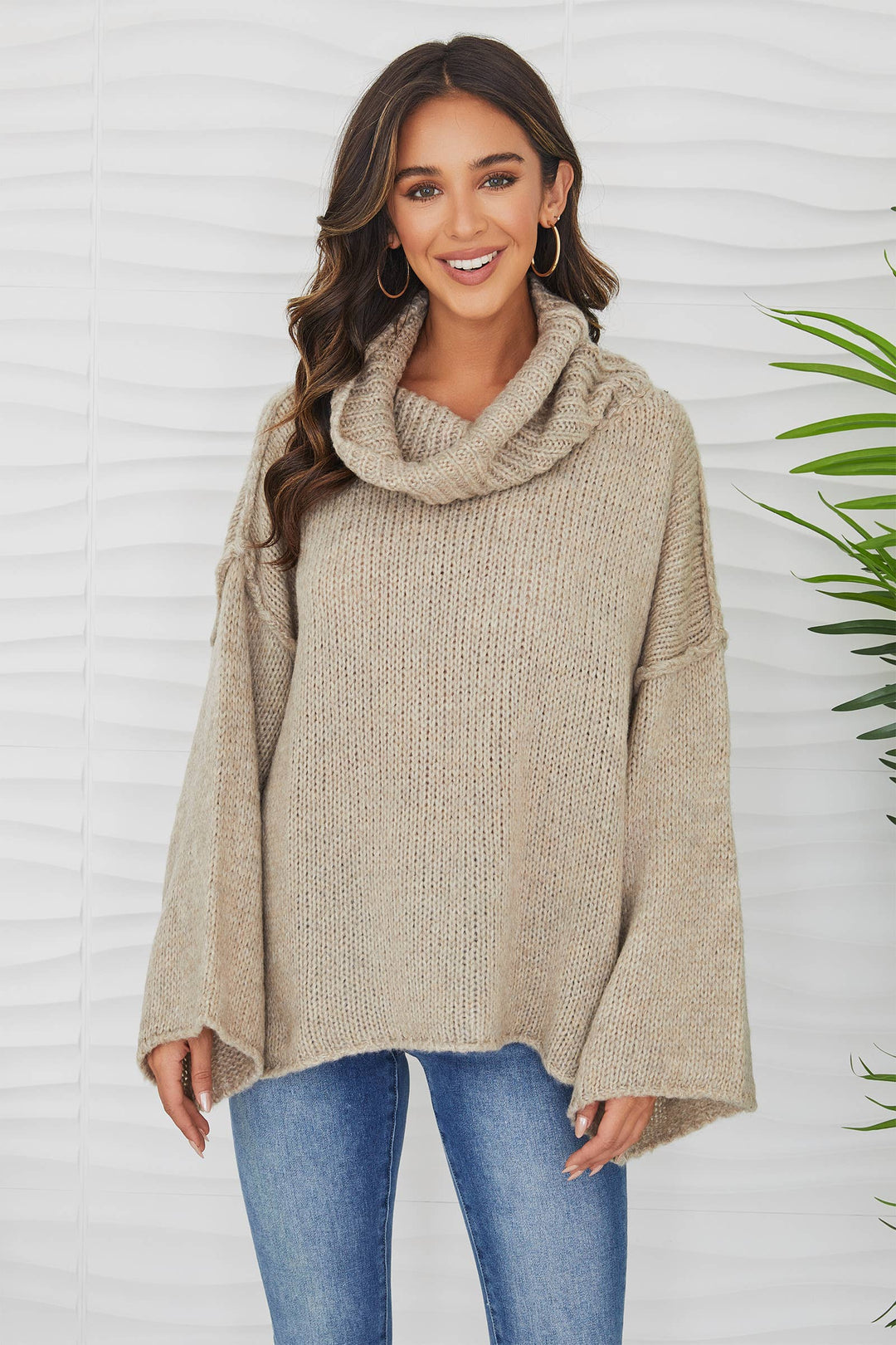 Chunky oversized turtleneck sweater best sale