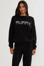 Devyn Oversized Midnight Mummy Sweatshirt