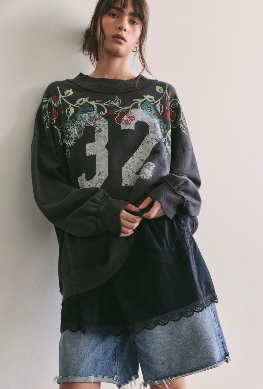 We The Free Palm Spring Turtleneck Graphic Pullover