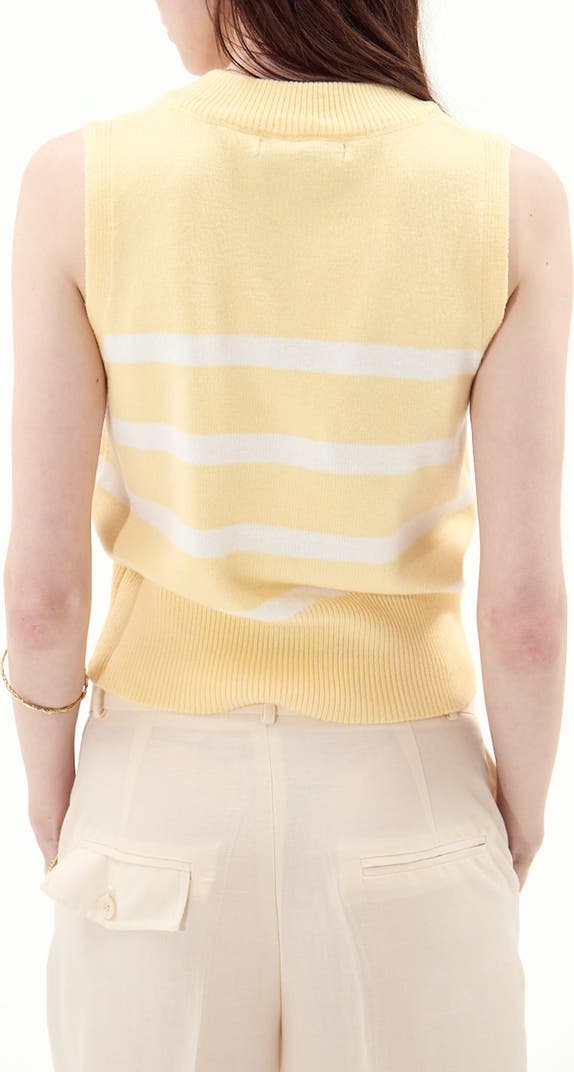Coastal Stripe Sleeveless Knit Vest