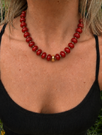 Evan Crimson Chunky Necklace