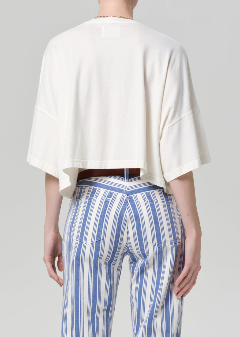 Crop Cape Tee In Pashmina