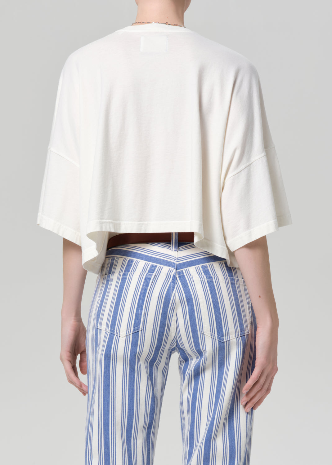 Crop Cape Tee In Pashmina