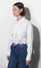 Finley Embroidered Hem Button Up Shirt