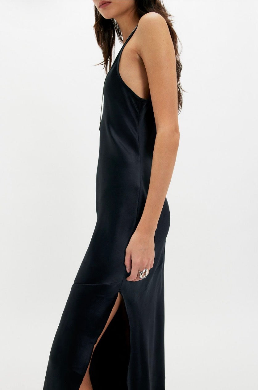 Simply the Best Maxi Slip Dress in Black