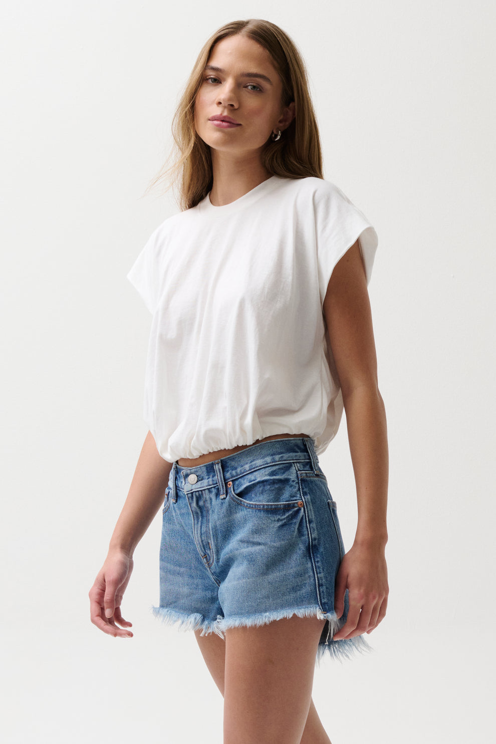 Millie Bubble Tee - Le Blanc