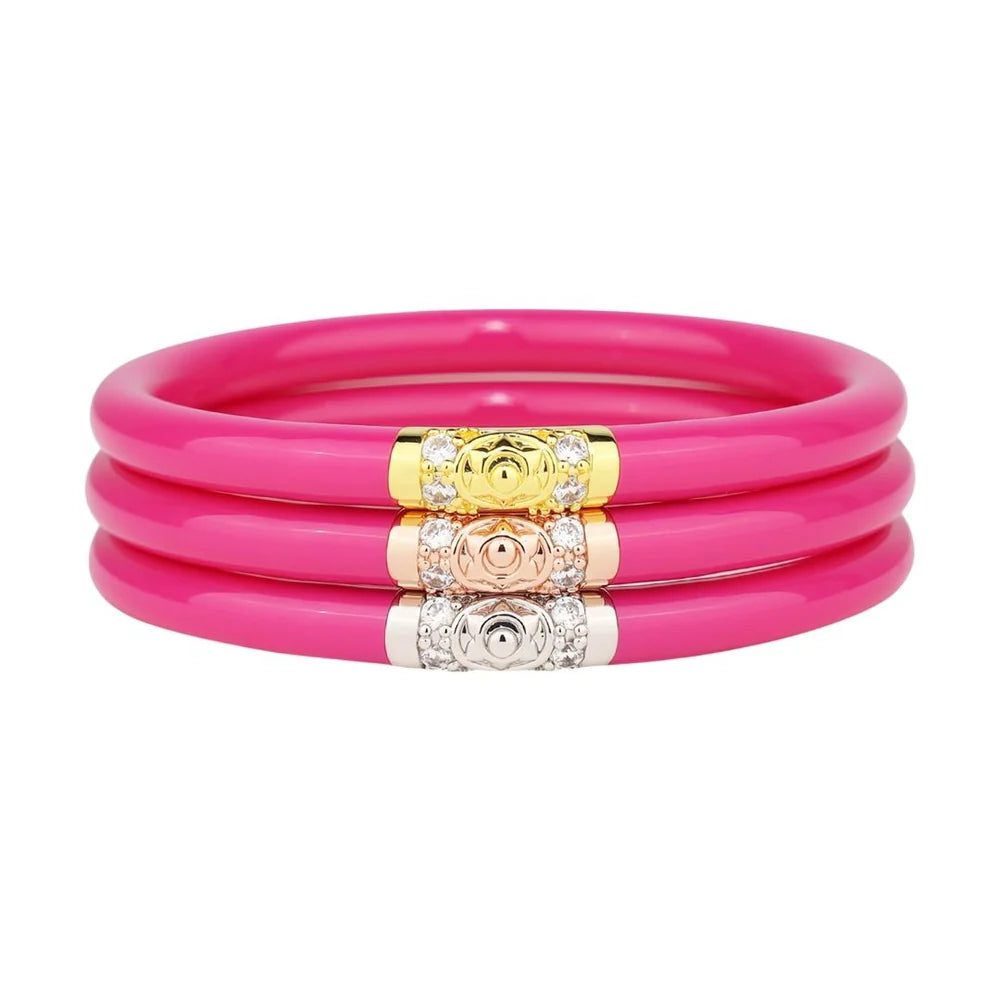 Budha Girl Three Kings All Weather Bangles-EPIC PINK