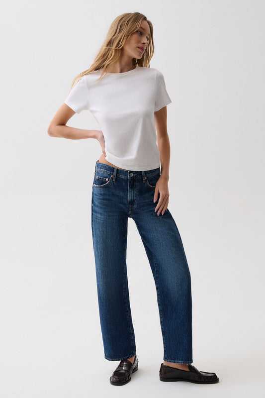Lexi Mid Rise Bowed Straight-Moonwave