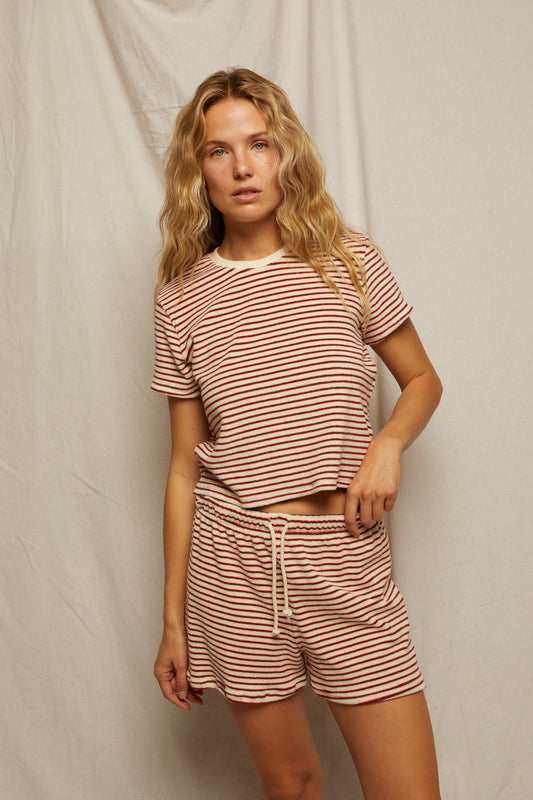 Perfect White Tee Loop Terry Set