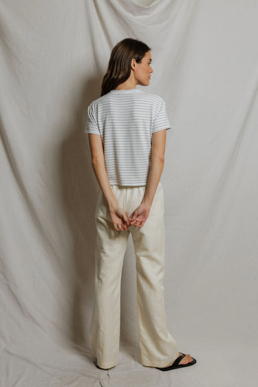 Erin Brushed Sweater Stripe Tee