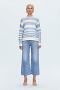 MOA Stripped Bubble Sweater- Blue Stripe