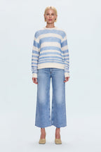 MOA Stripped Bubble Sweater- Blue Stripe