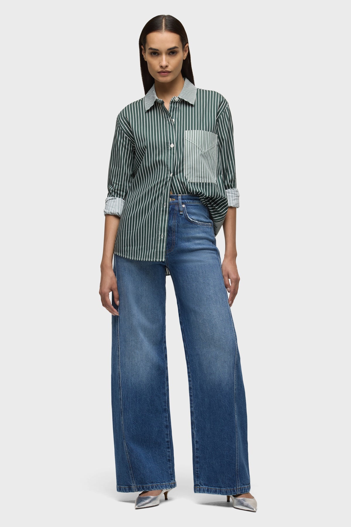 James High-Rise Wide Leg Jean with Seaming