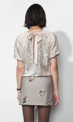 Grace Velvet Sequin Bubble Top