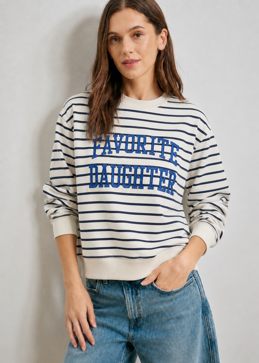 Collegiate Classic Stripe Sweatshirt
