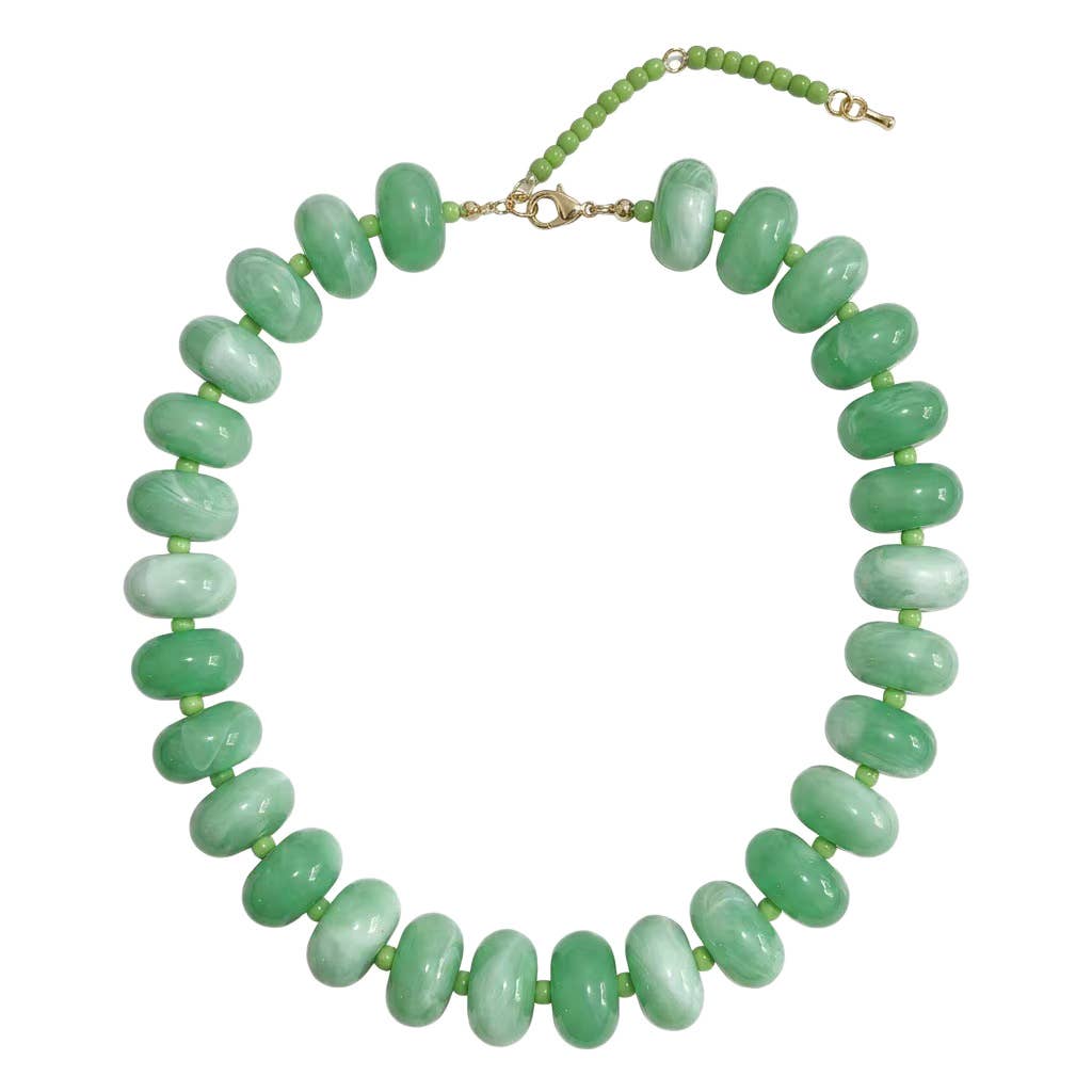 Marlan Mint Green Beaded Necklace
