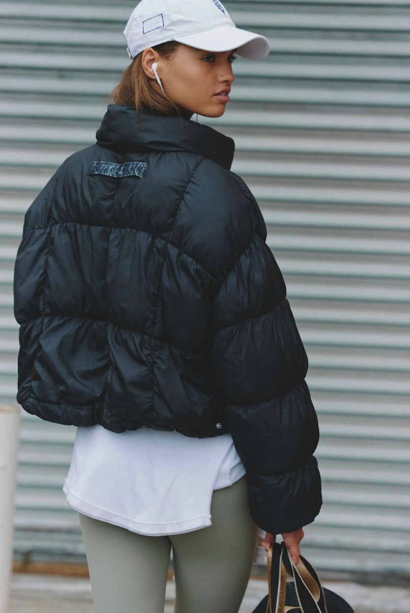 In A Bubble Puffer Jacket