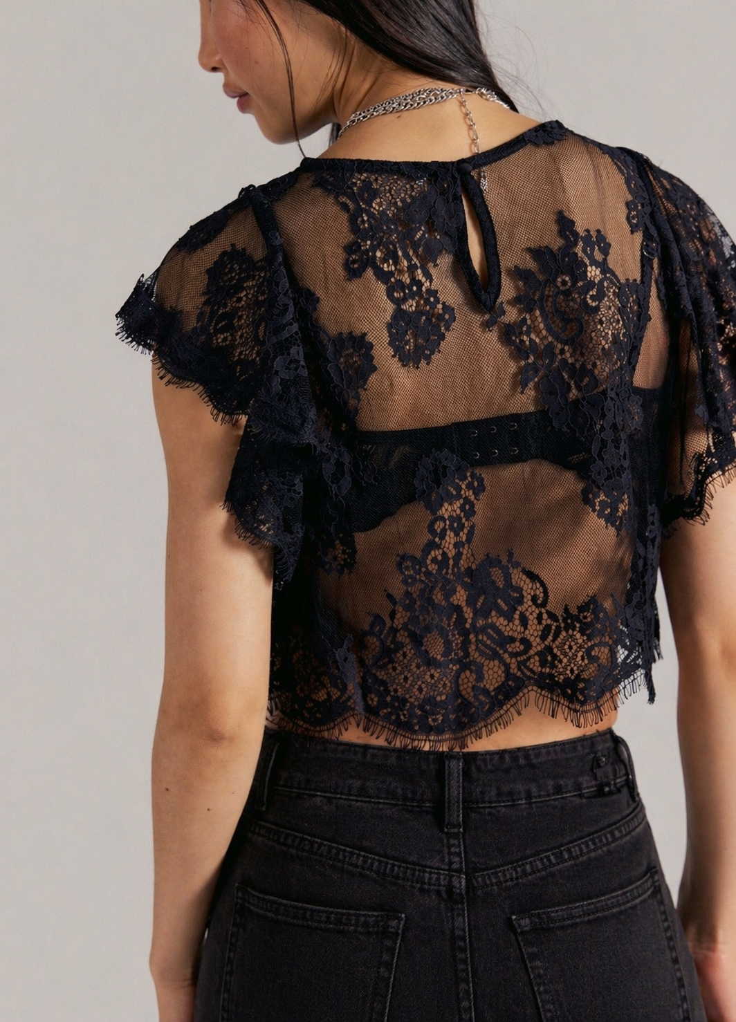 Lunar Ash Lace Top