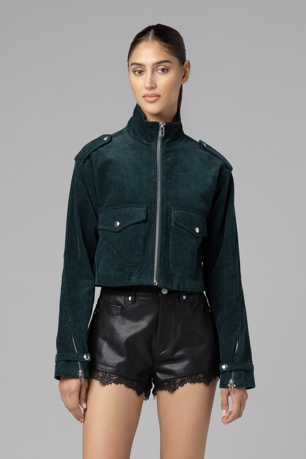 Social Cues Green Corduroy Jacket
