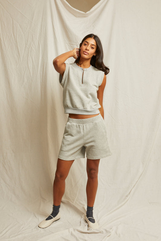 Perfect White Tee French Terry Set