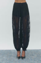 Maude Club Bijou Sheer Lace Balloon Pant