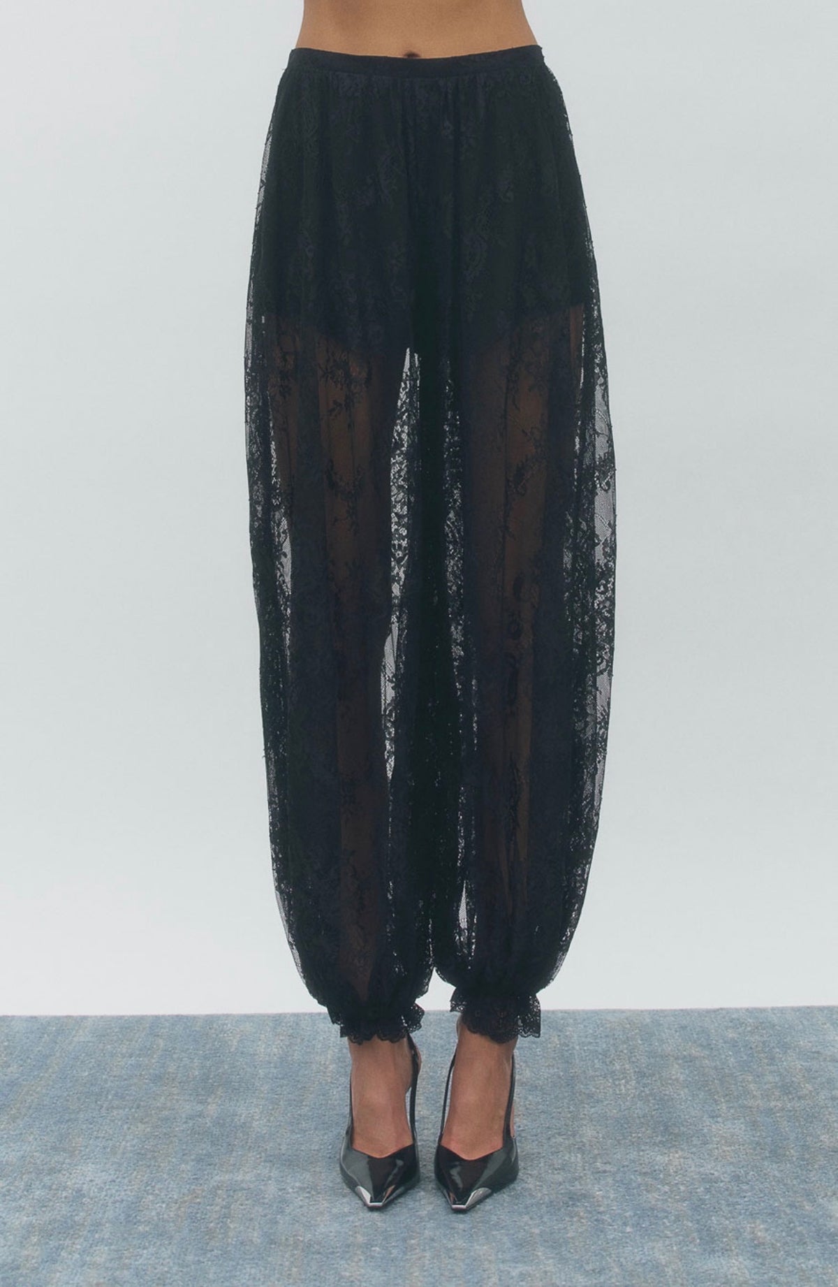 Maude Club Bijou Sheer Lace Balloon Pant