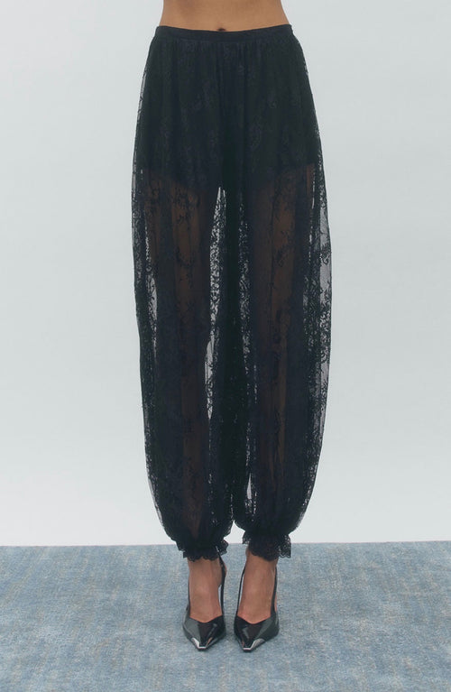 Maude Club Bijou Sheer Lace Balloon Pant