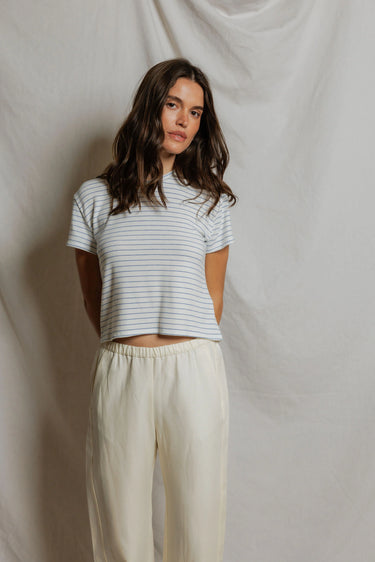 Erin Brushed Sweater Stripe Tee
