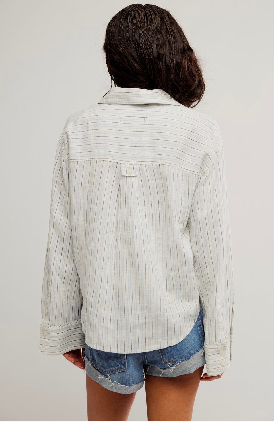 We The Free Striped Laurel Linen Button Down