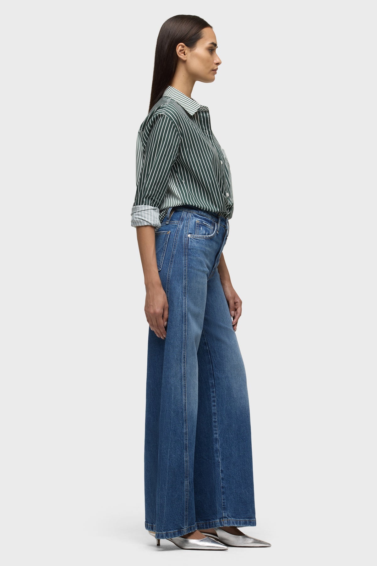 James High-Rise Wide Leg Jean with Seaming