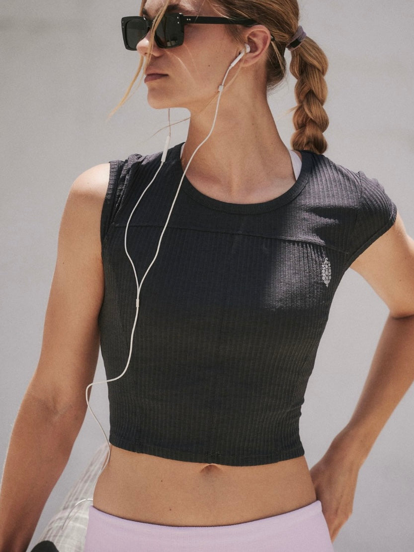 Free People Tempo Ribbed Baby Tee
