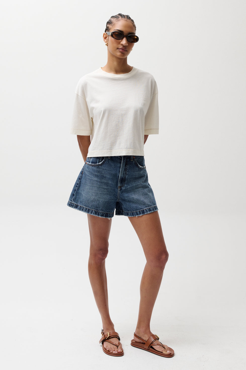 Saige High Rise Short-Wishbone