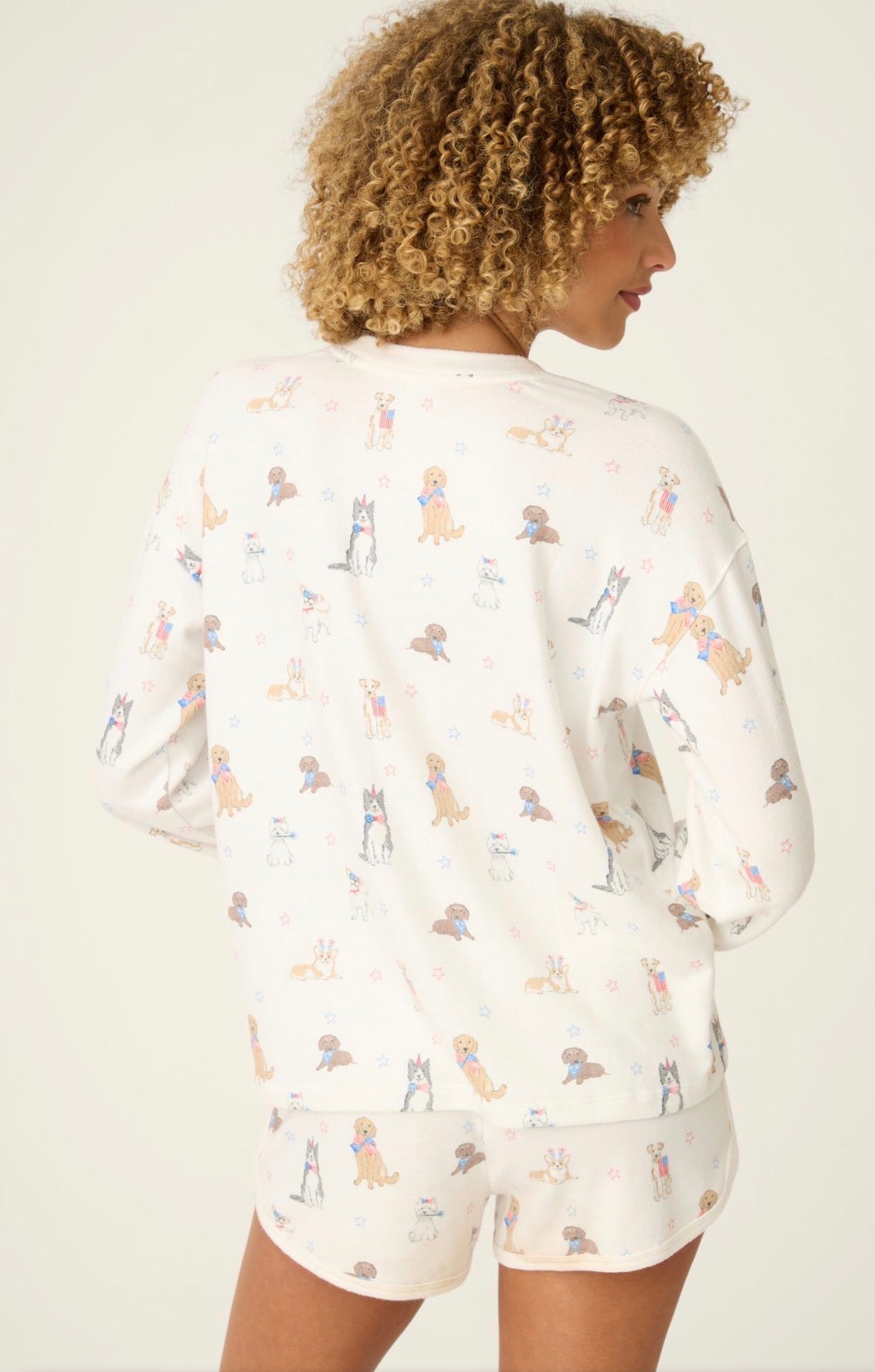 Red, White & Woof PJ Set