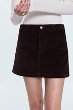 Uma High Rise Mini Skirt - Mocha