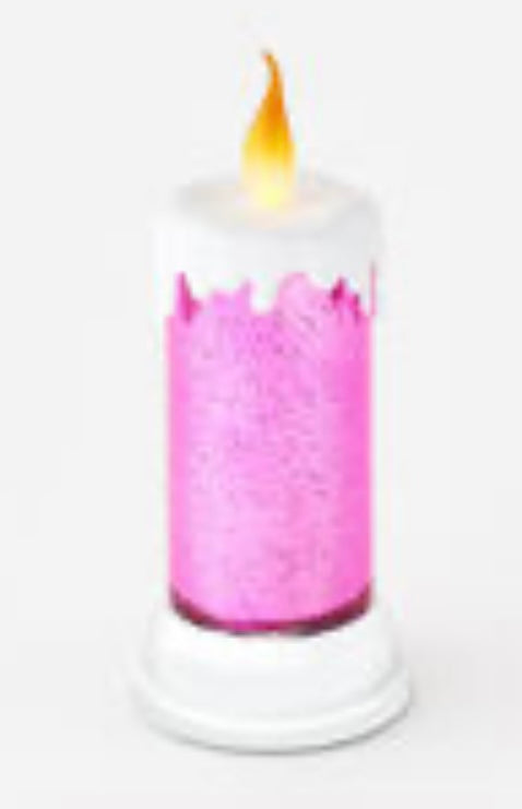 Swirling Glitter Candle