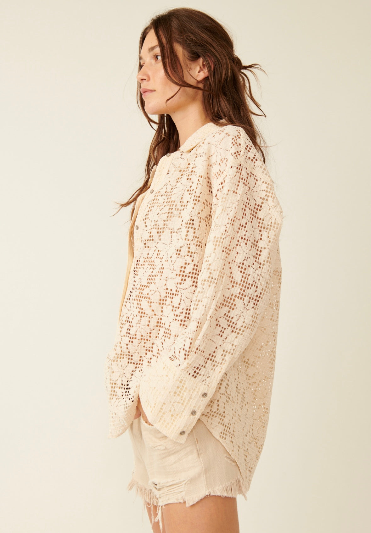 Free People In Your Dreams Lace Buttondown