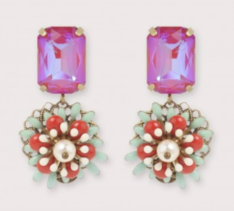 CAMÉLIA STRASS EARRINGS