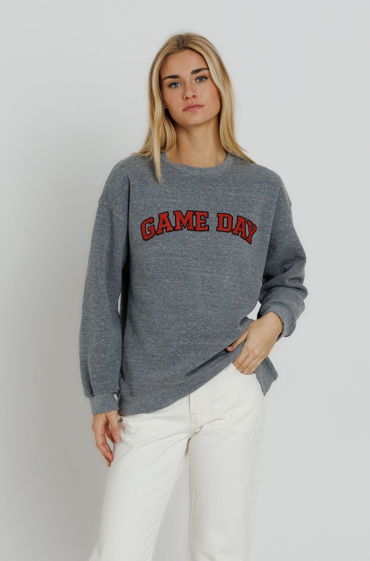 Red Game Day- Oversized Crew