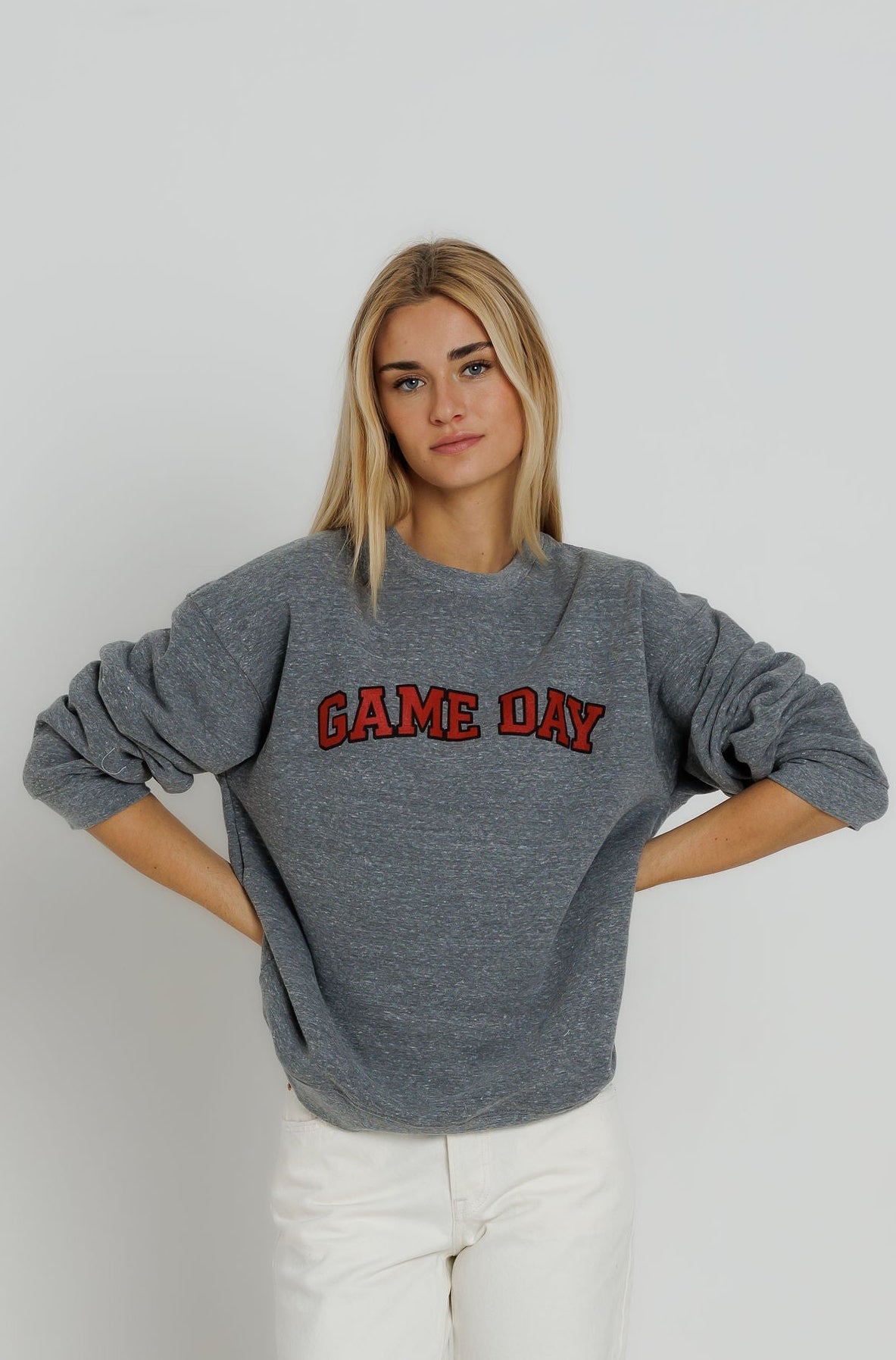 Red Game Day- Oversized Crew