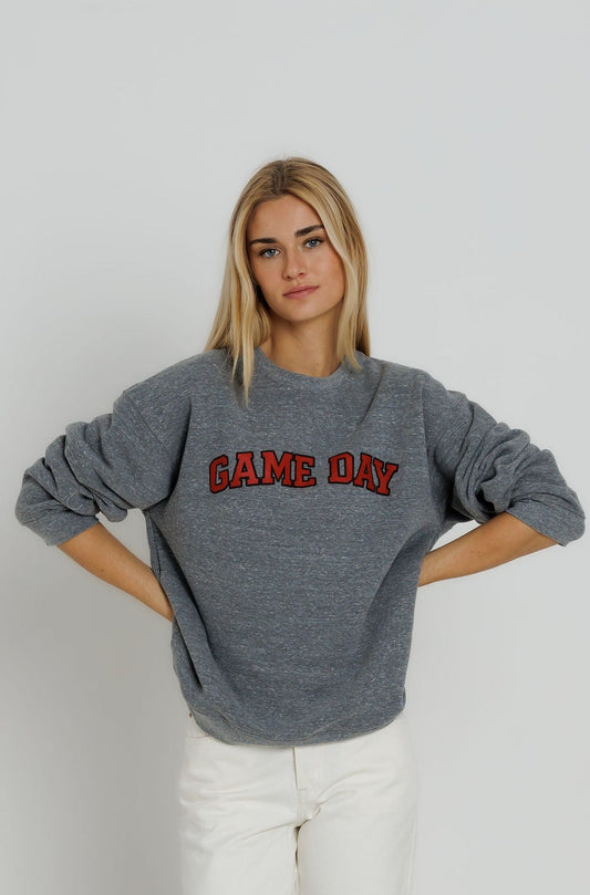 Red Game Day- Oversized Crew