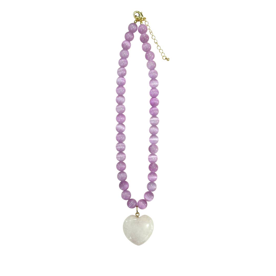 Nereyda Lilac Beaded Necklace