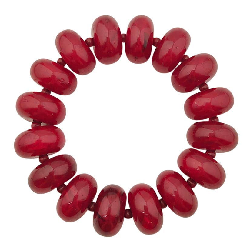 Bora Maroon Chunky Bracelet