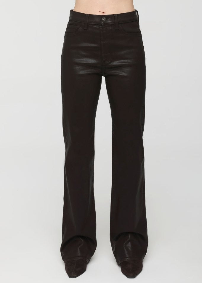 Evie Highrise Bootcut Jeans in Coated Mocha