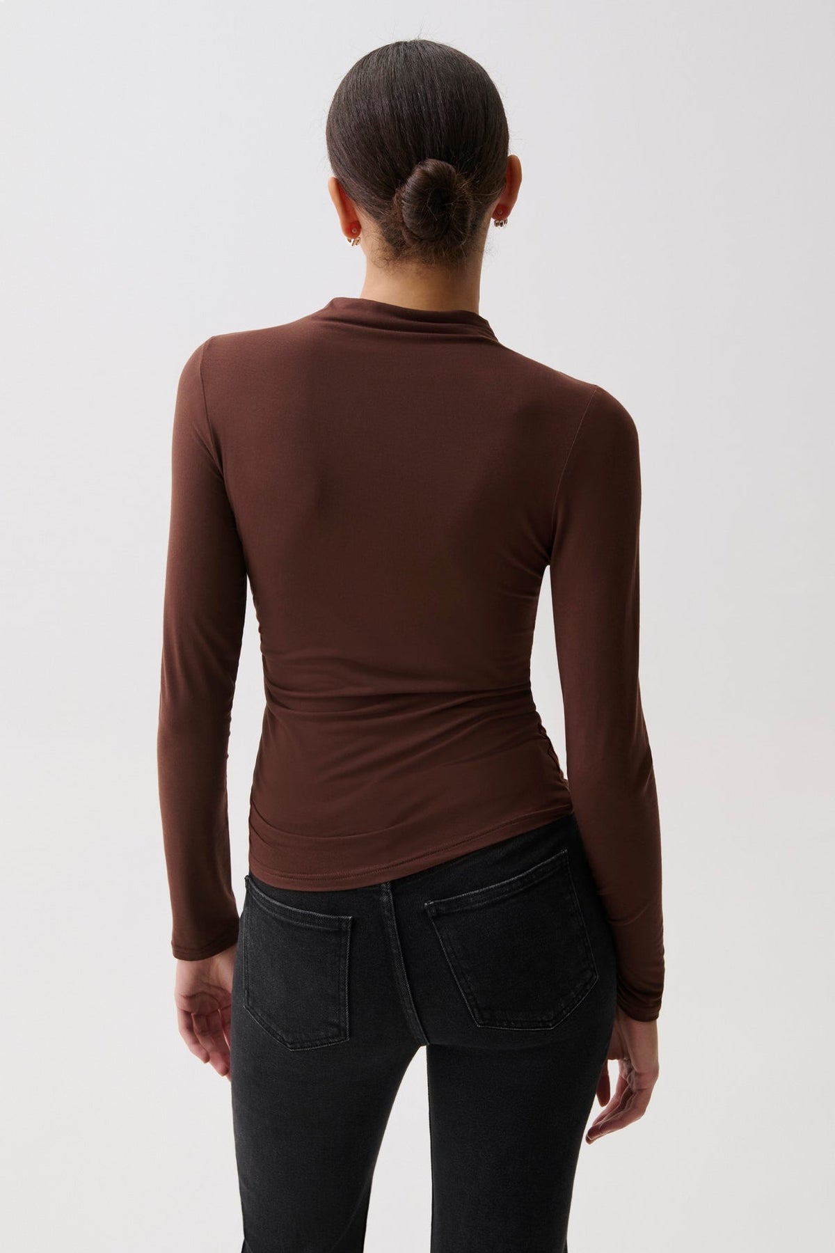 Nathalia Draped Mock Neck