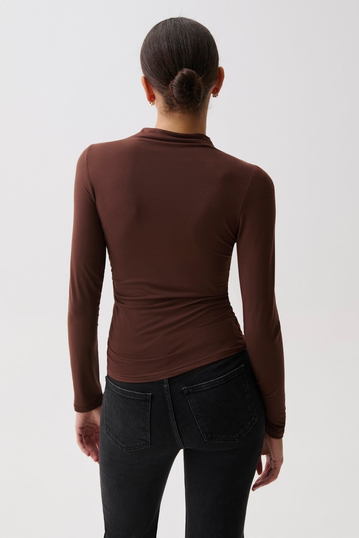 Nathalia Draped Mock Neck