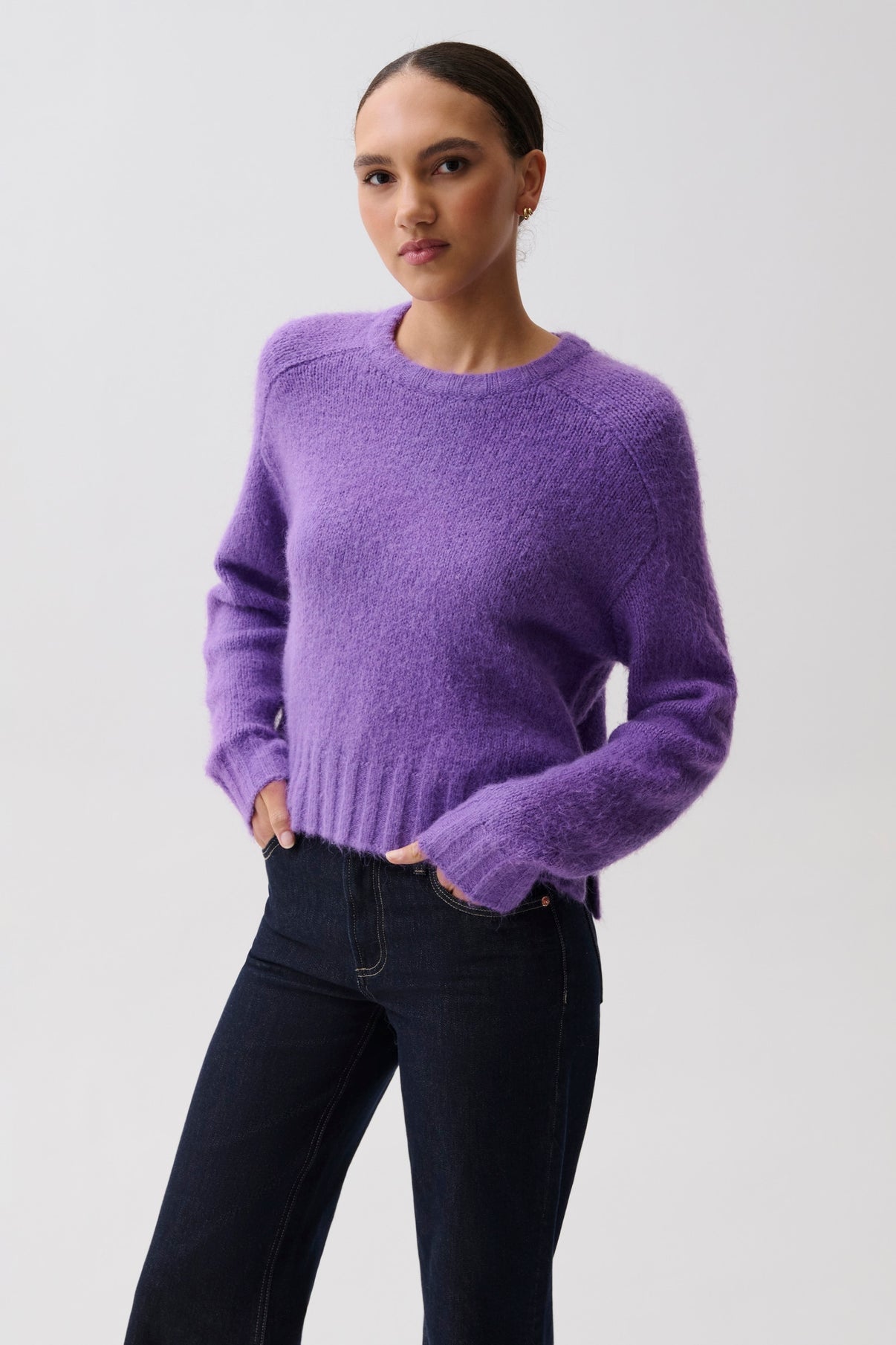 Adina Knit Sweater-Violet